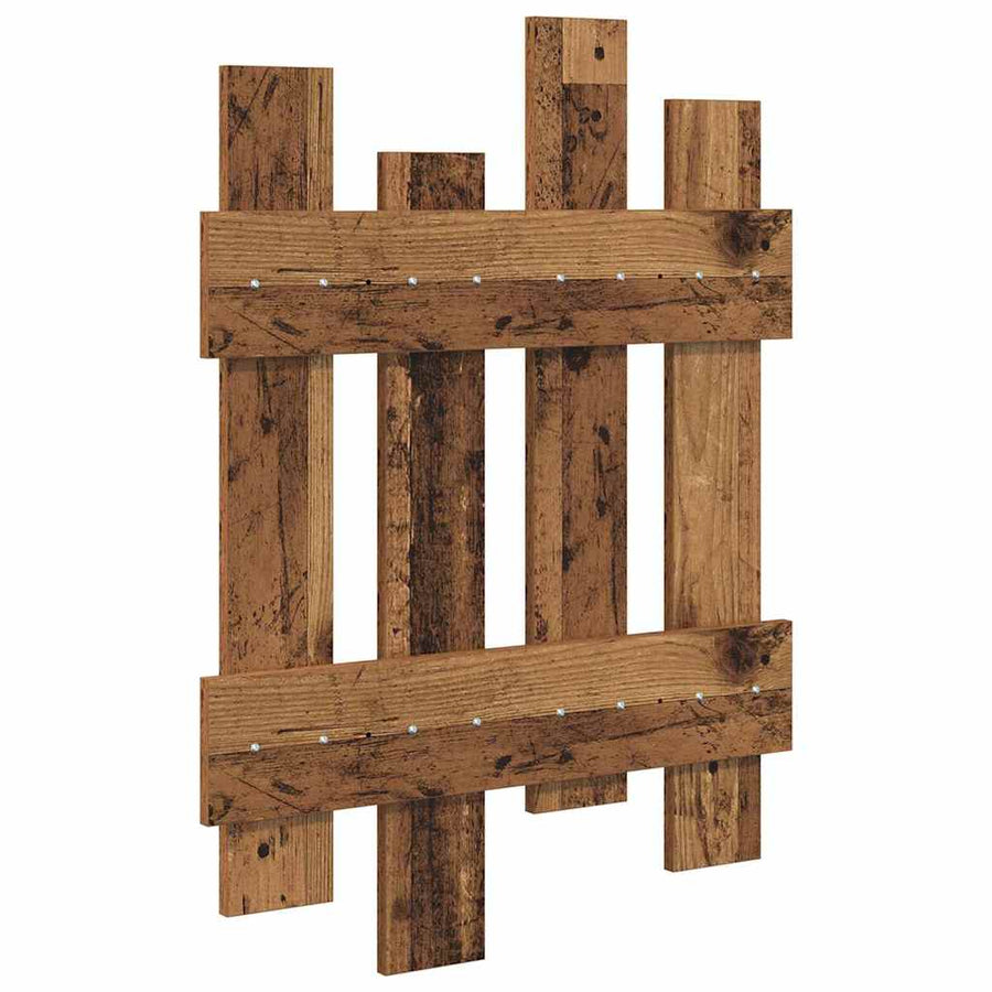 Wandgemonteerde Kapstok 60 X 3 X 82 Cm Bewerkt Hout Oud hout