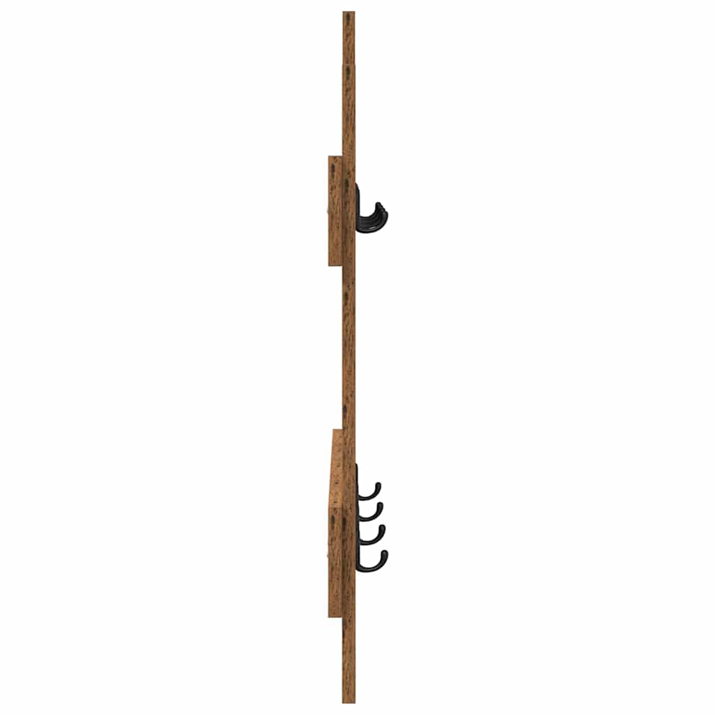 Wandgemonteerde Kapstok 60 X 3 X 82 Cm Bewerkt Hout Oud hout