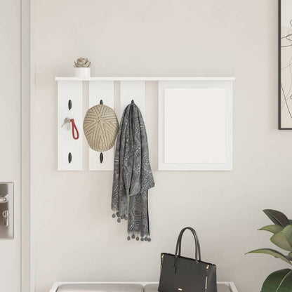 Wandgemonteerde kapstok Wit 85 x 10 x 45 cm Bewerkt hout