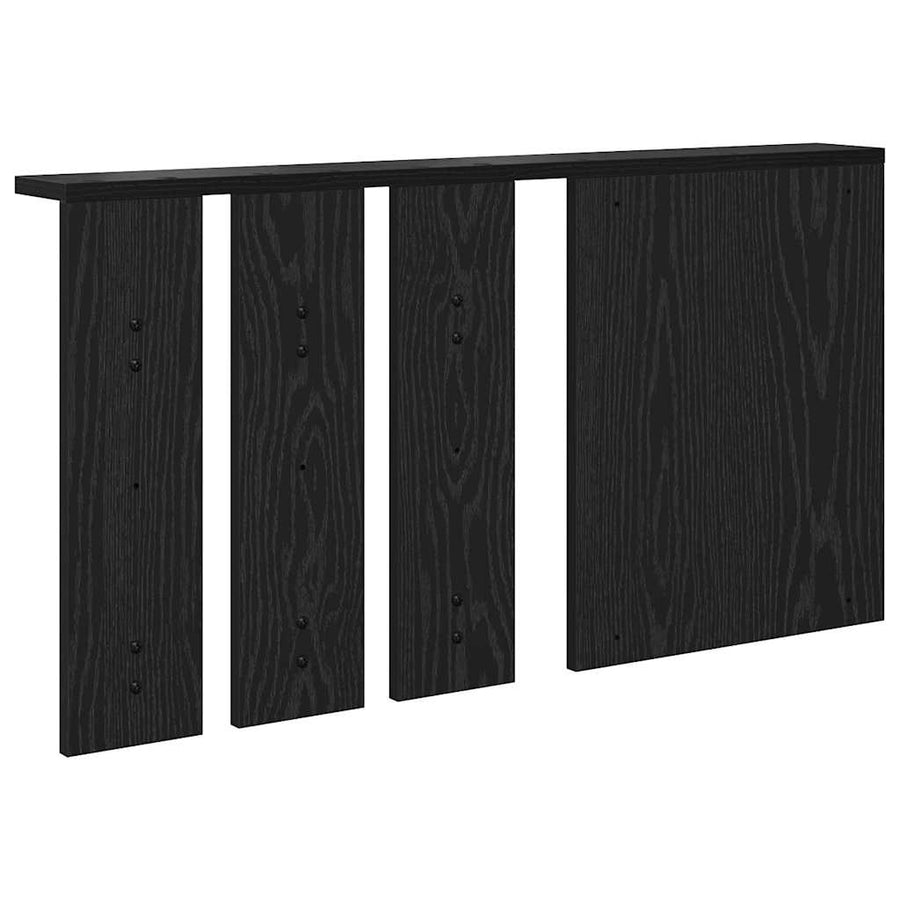 Wandgemonteerde kapstok met plank Zwart eiken 85 x 10 x 45 cm