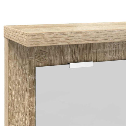 Wandgemonteerde kapstok met plank Sonoma eiken 85 x 10 x 45 cm