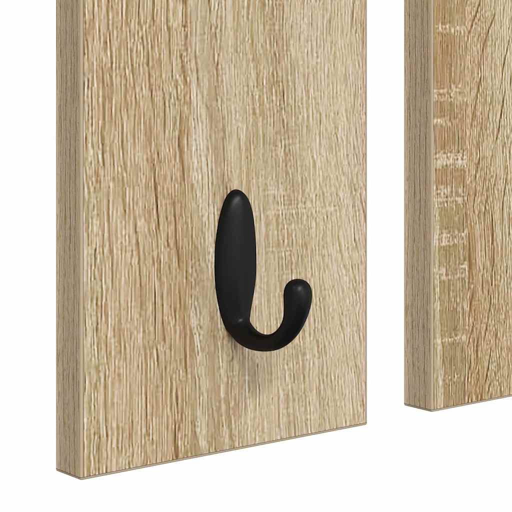 Wandgemonteerde kapstok met plank Sonoma eiken 85 x 10 x 45 cm