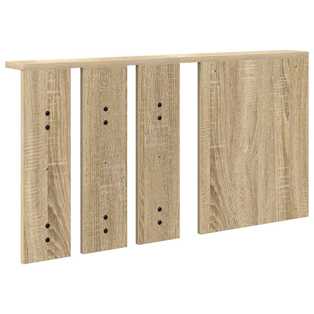 Wandgemonteerde kapstok met plank Sonoma eiken 85 x 10 x 45 cm