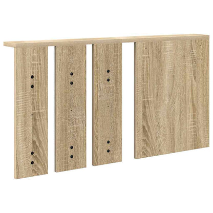 Wandgemonteerde kapstok met plank Sonoma eiken 85 x 10 x 45 cm