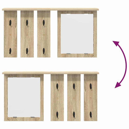 Wandgemonteerde kapstok met plank Sonoma eiken 85 x 10 x 45 cm