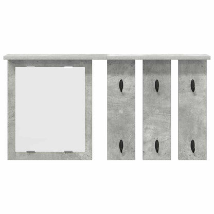 Wandgemonteerde kapstok Betongrijs 85 x 10 x 45 cm Bewerkt hout