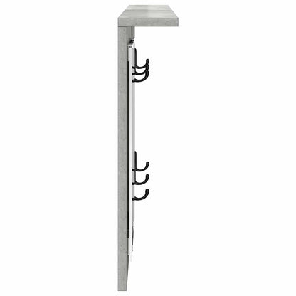 Wandgemonteerde kapstok Betongrijs 85 x 10 x 45 cm Bewerkt hout