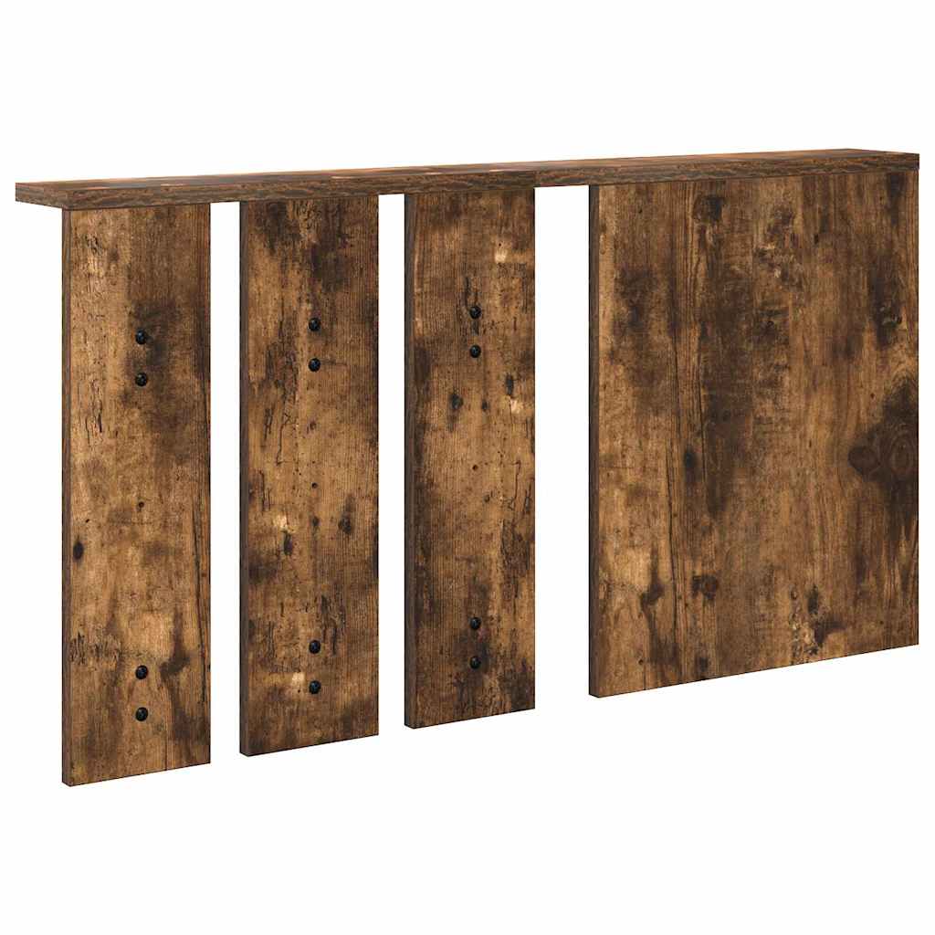 Wandgemonteerde kapstok met plank Gerookt eiken 85 x 10 x 45 cm