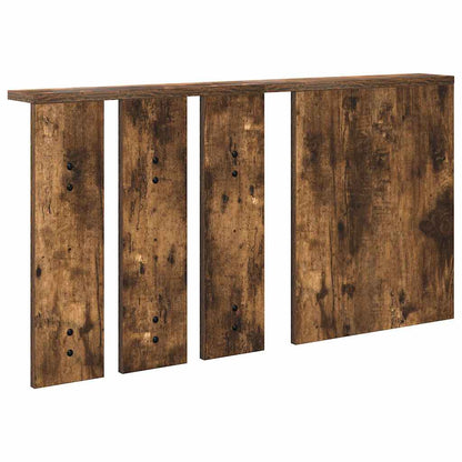 Wandgemonteerde kapstok met plank Gerookt eiken 85 x 10 x 45 cm