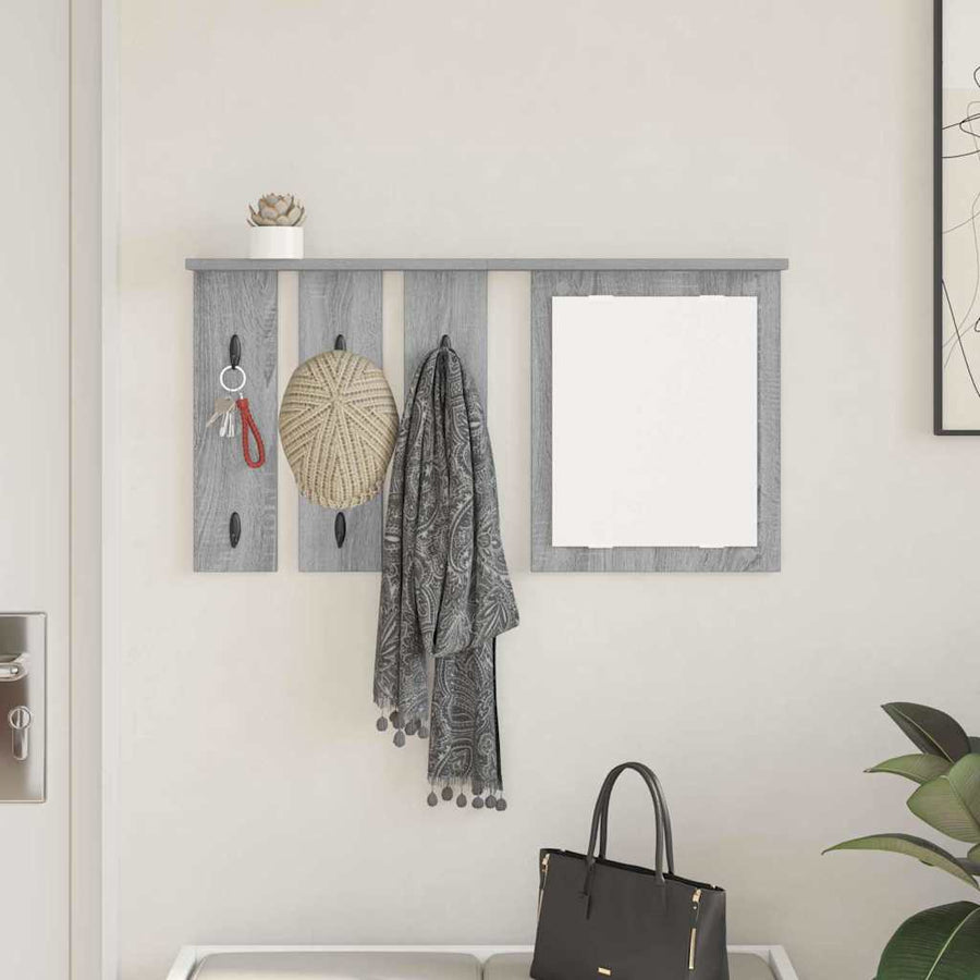 Wandgemonteerde kapstok met plank Grijs sonoma 85 x 10 x 45 cm