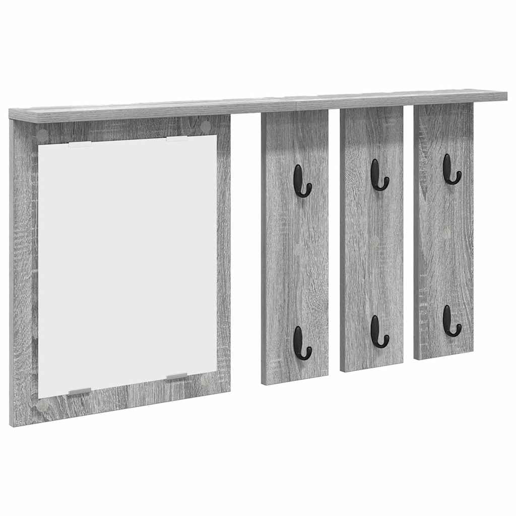 Wandgemonteerde kapstok met plank Grijs sonoma 85 x 10 x 45 cm