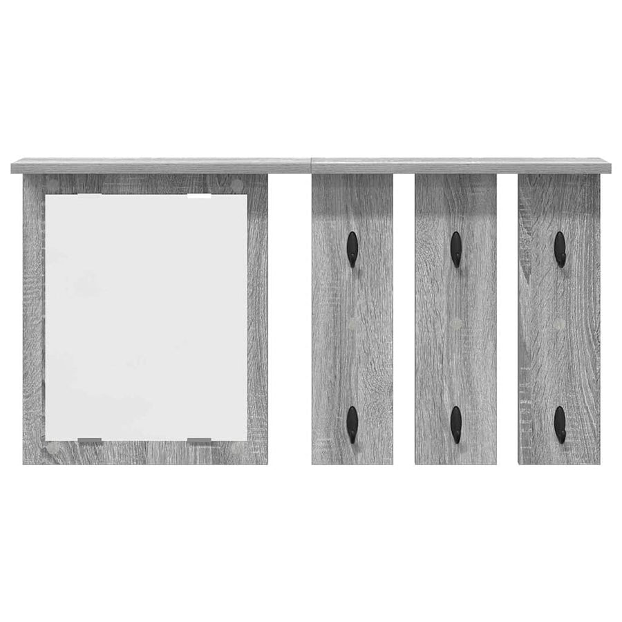 Wandgemonteerde kapstok met plank Grijs sonoma 85 x 10 x 45 cm