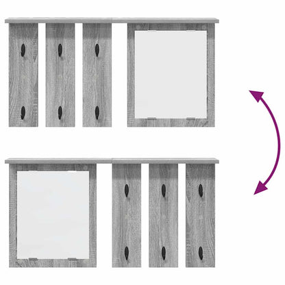 Wandgemonteerde kapstok met plank Grijs sonoma 85 x 10 x 45 cm