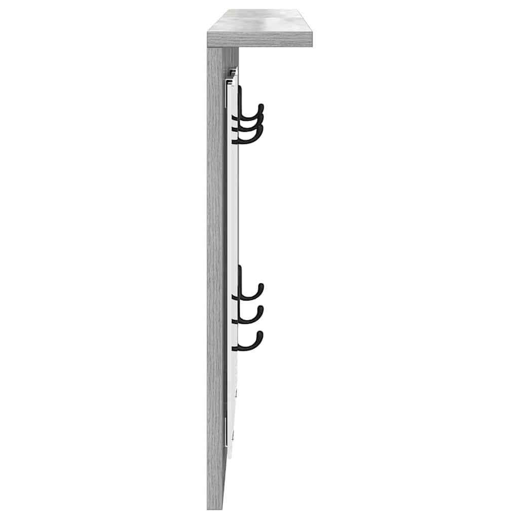 Wandgemonteerde kapstok met plank Grijs sonoma 85 x 10 x 45 cm