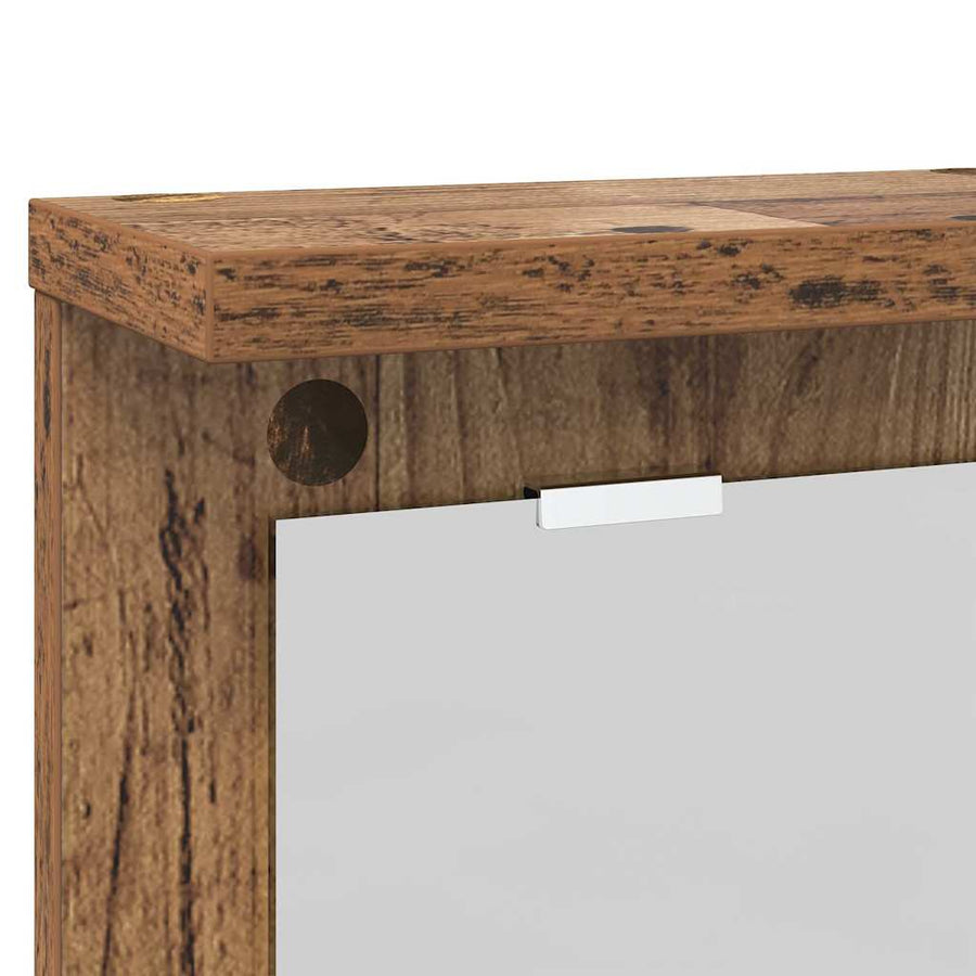 Wandgemonteerde kapstok Oud hout 85 x 10 x 45 cm Bewerkt hout