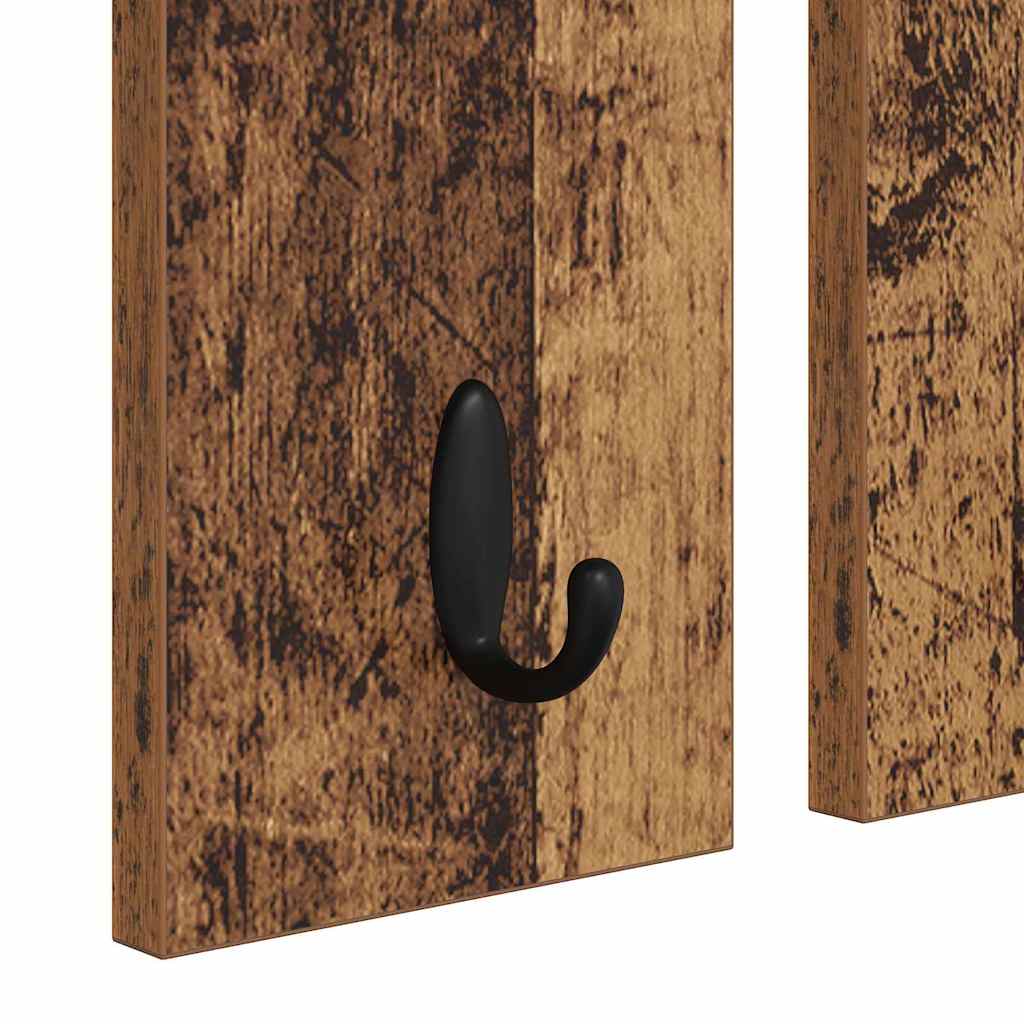 Wandgemonteerde kapstok Oud hout 85 x 10 x 45 cm Bewerkt hout