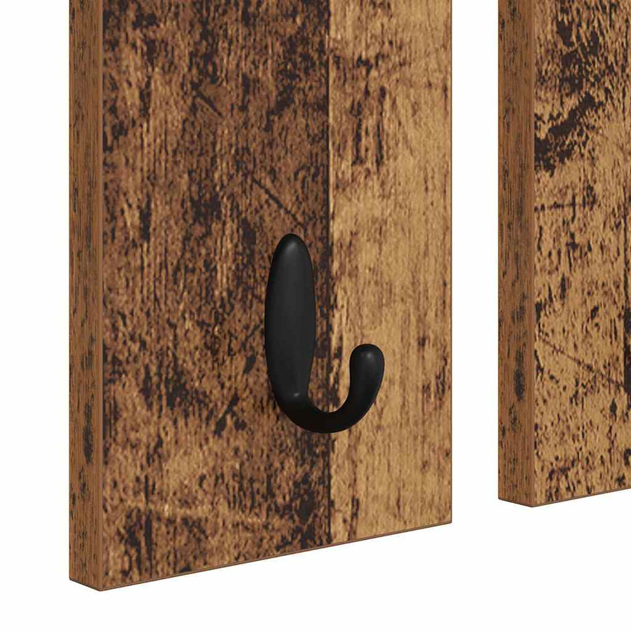 Wandgemonteerde kapstok Oud hout 85 x 10 x 45 cm Bewerkt hout