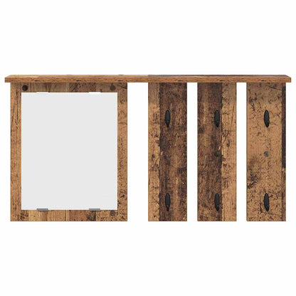 Wandgemonteerde kapstok Oud hout 85 x 10 x 45 cm Bewerkt hout