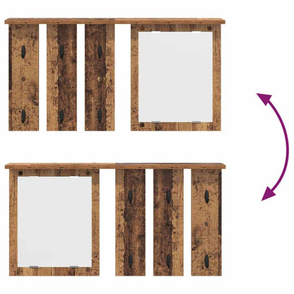 Wandgemonteerde kapstok Oud hout 85 x 10 x 45 cm Bewerkt hout