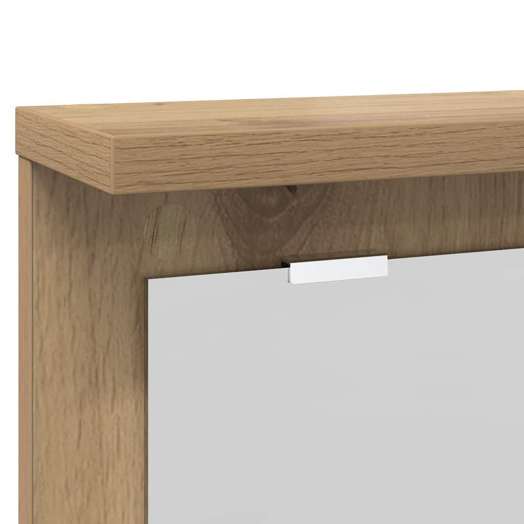 Wandgemonteerde kapstok artisanaal eikenkleurig 85 x 10 x 45 cm