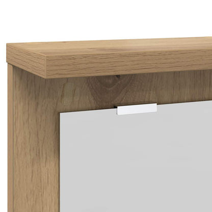 Wandgemonteerde kapstok artisanaal eikenkleurig 85 x 10 x 45 cm