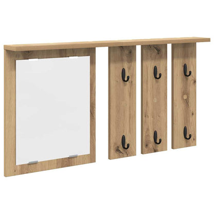Wandgemonteerde kapstok artisanaal eikenkleurig 85 x 10 x 45 cm