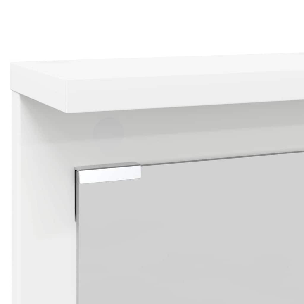 Wandgemonteerde kapstok Wit 84 x 10 x 80 cm Bewerkt hout