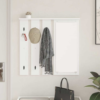 Wandgemonteerde kapstok Wit 84 x 10 x 80 cm Bewerkt hout