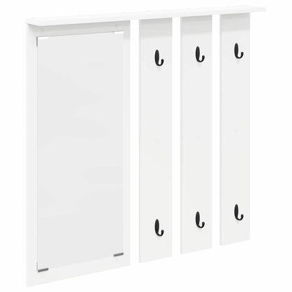 Wandgemonteerde kapstok Wit 84 x 10 x 80 cm Bewerkt hout