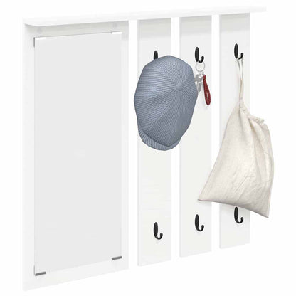 Wandgemonteerde kapstok Wit 84 x 10 x 80 cm Bewerkt hout