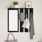 Wandkapstok met plank 84x10x80 cm zwart eiken