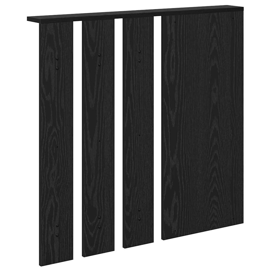 Wandgemonteerde kapstok met plank Zwart eiken 84 x 10 x 80 cm