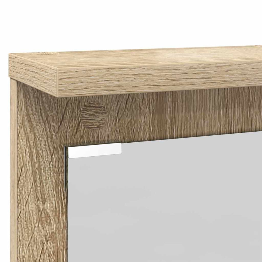 Wandgemonteerde kapstok met plank Sonoma eiken 84 x 10 x 80 cm