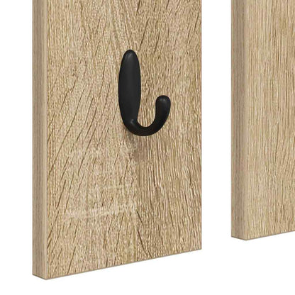 Wandgemonteerde kapstok met plank Sonoma eiken 84 x 10 x 80 cm