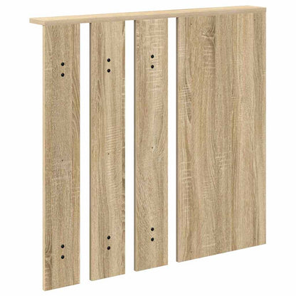 Wandgemonteerde kapstok met plank Sonoma eiken 84 x 10 x 80 cm