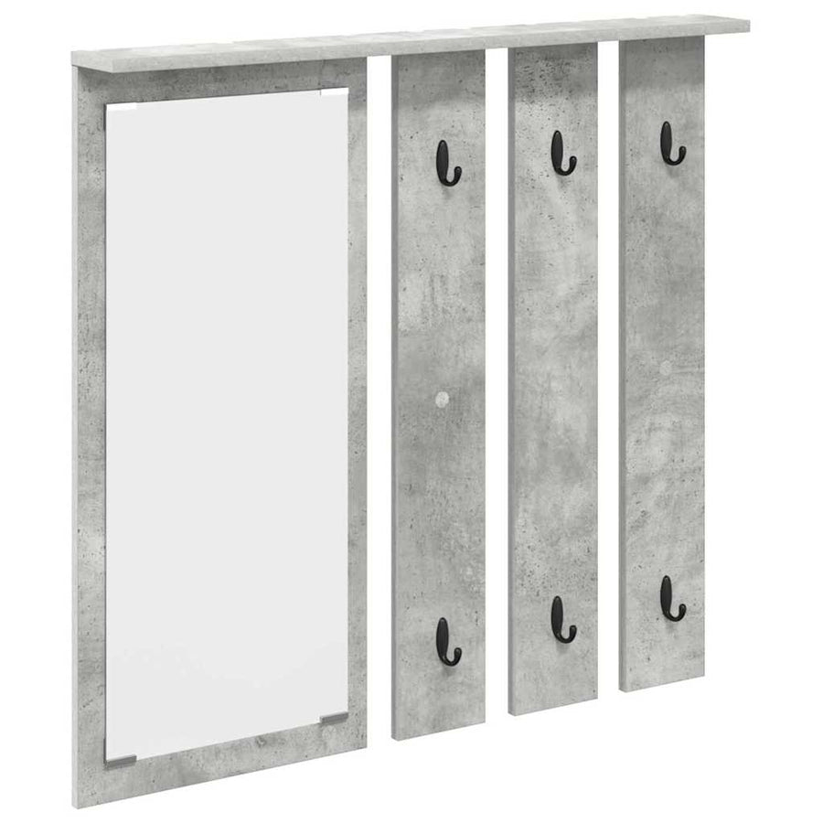 Wandgemonteerde kapstok Betongrijs 84 x 10 x 80 cm Bewerkt hout