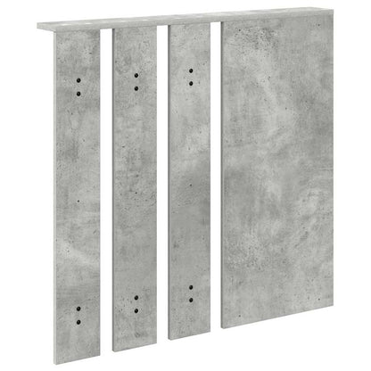 Wandgemonteerde kapstok Betongrijs 84 x 10 x 80 cm Bewerkt hout