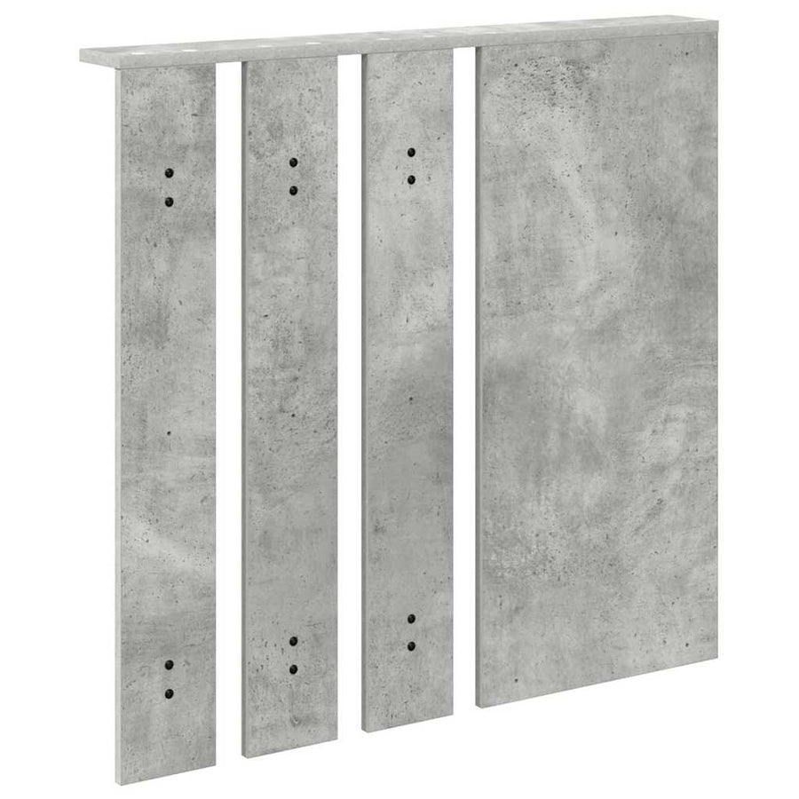 Wandgemonteerde kapstok Betongrijs 84 x 10 x 80 cm Bewerkt hout