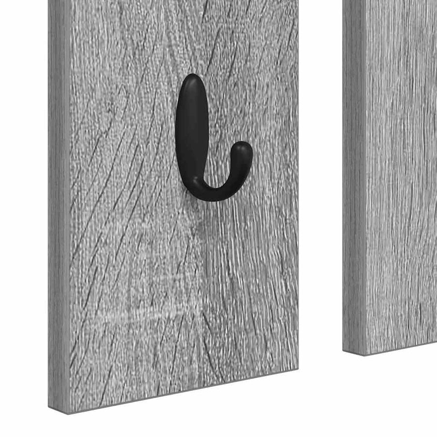 Wandgemonteerde kapstok met plank Grijs sonoma 84 x 10 x 80 cm