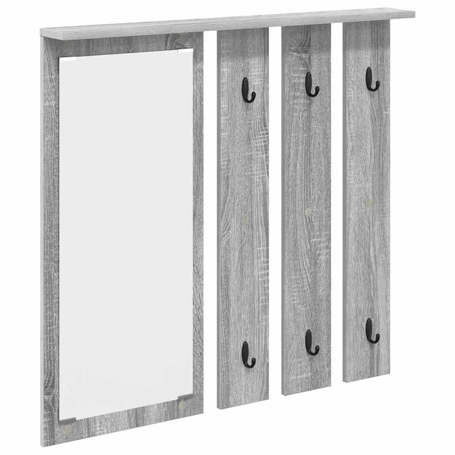 Wandgemonteerde kapstok met plank Grijs sonoma 84 x 10 x 80 cm