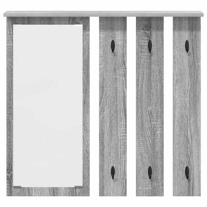 Wandgemonteerde kapstok met plank Grijs sonoma 84 x 10 x 80 cm