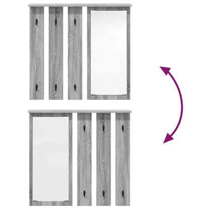 Wandgemonteerde kapstok met plank Grijs sonoma 84 x 10 x 80 cm