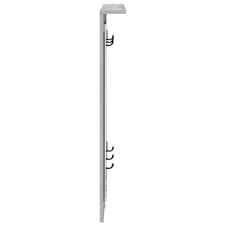 Wandgemonteerde kapstok met plank Grijs sonoma 84 x 10 x 80 cm