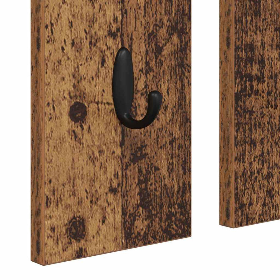 Wandgemonteerde Kapstok Bewerkt Hout 84 x 10 x 80 cm