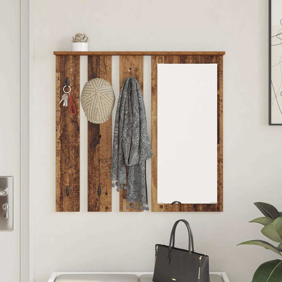 Wandgemonteerde Kapstok Bewerkt Hout 84 x 10 x 80 cm