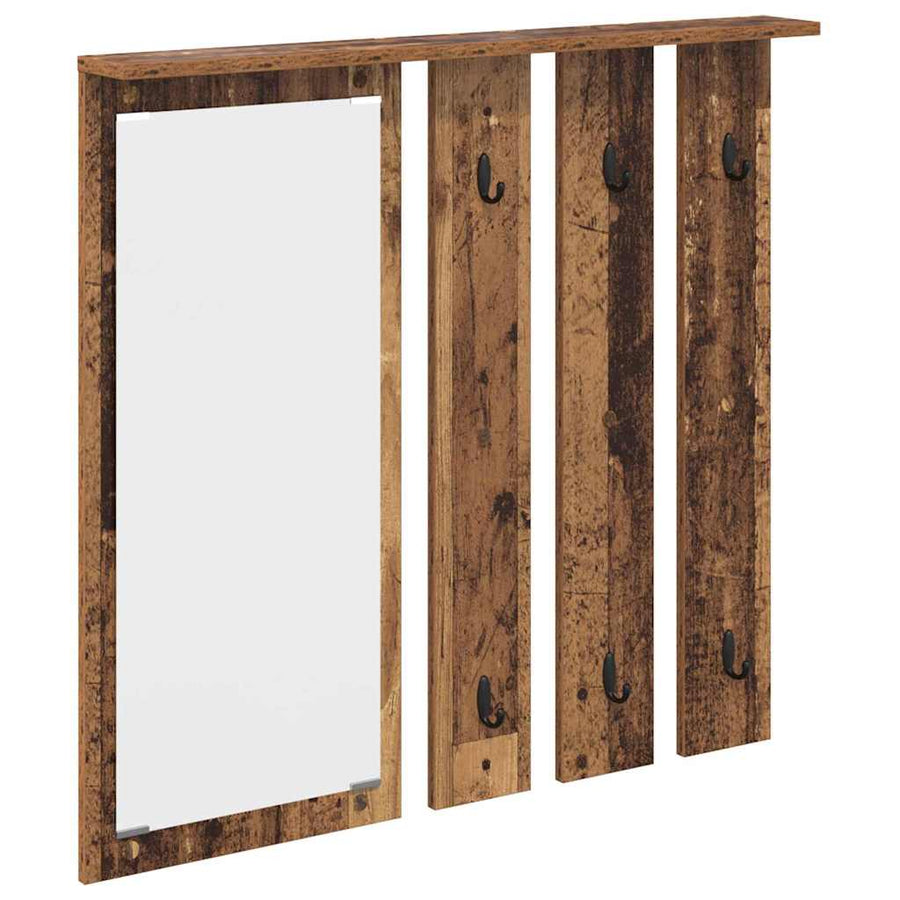 Wandgemonteerde Kapstok Bewerkt Hout 84 x 10 x 80 cm