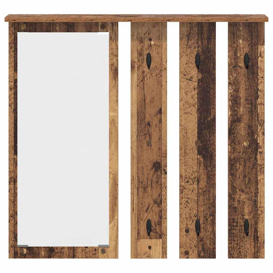 Wandgemonteerde Kapstok Bewerkt Hout 84 x 10 x 80 cm