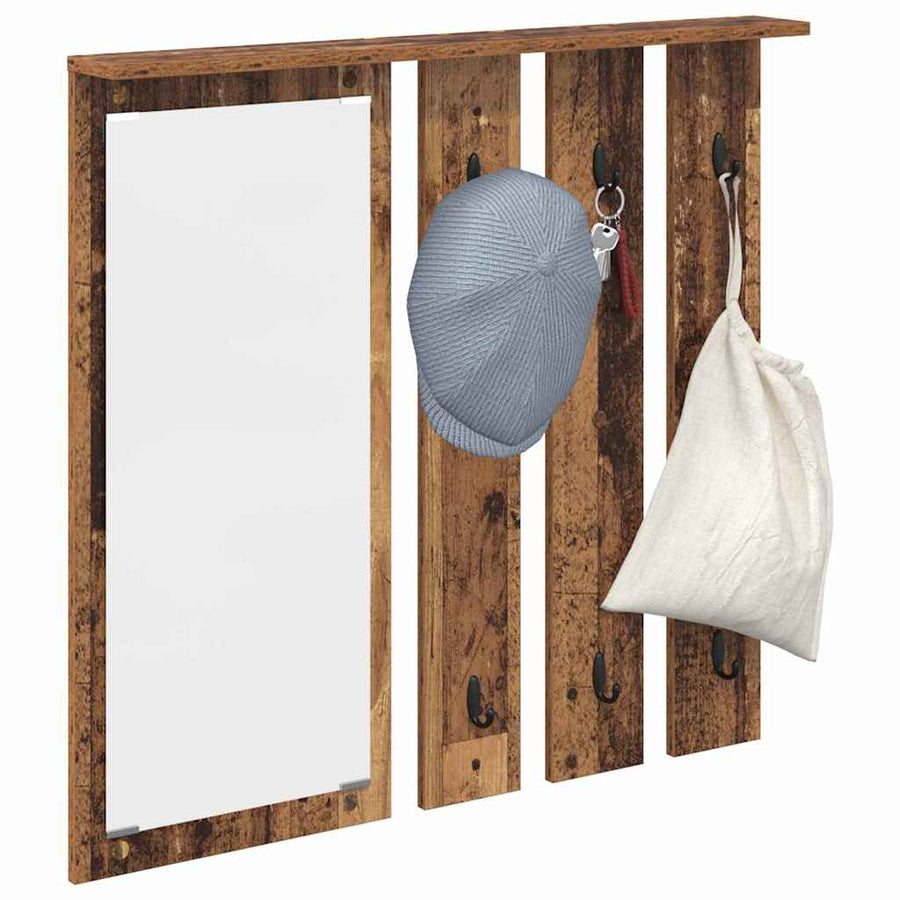 Wandgemonteerde Kapstok Bewerkt Hout 84 x 10 x 80 cm