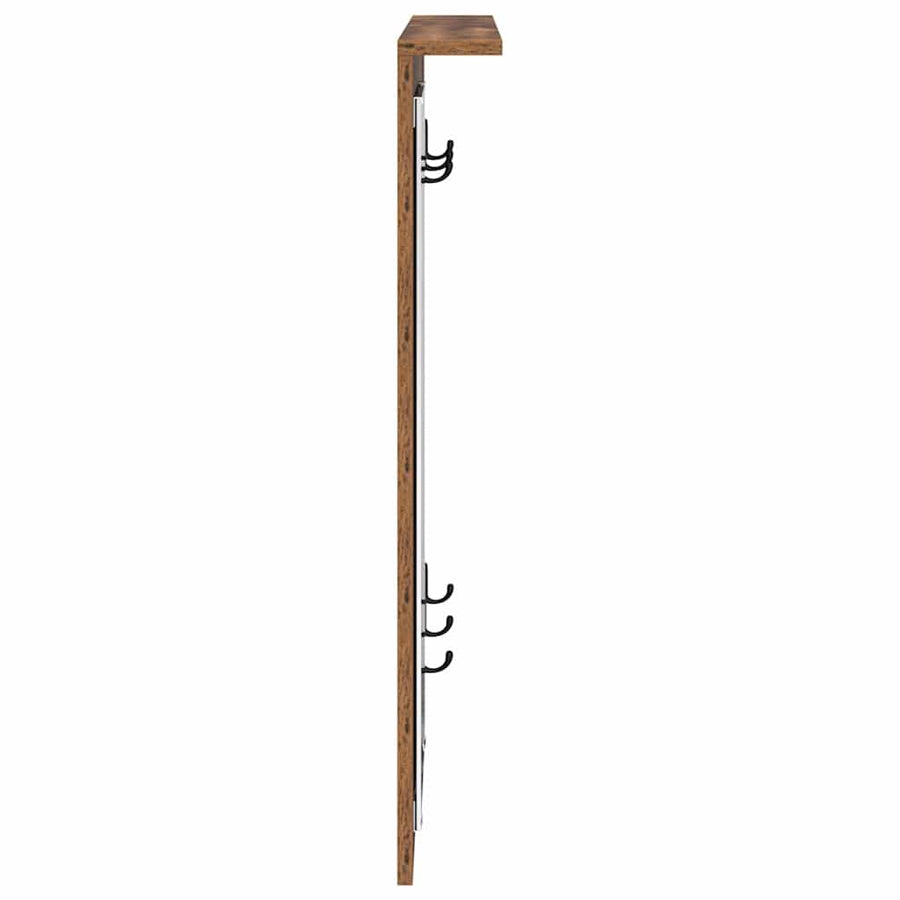 Wandgemonteerde Kapstok Bewerkt Hout 84 x 10 x 80 cm