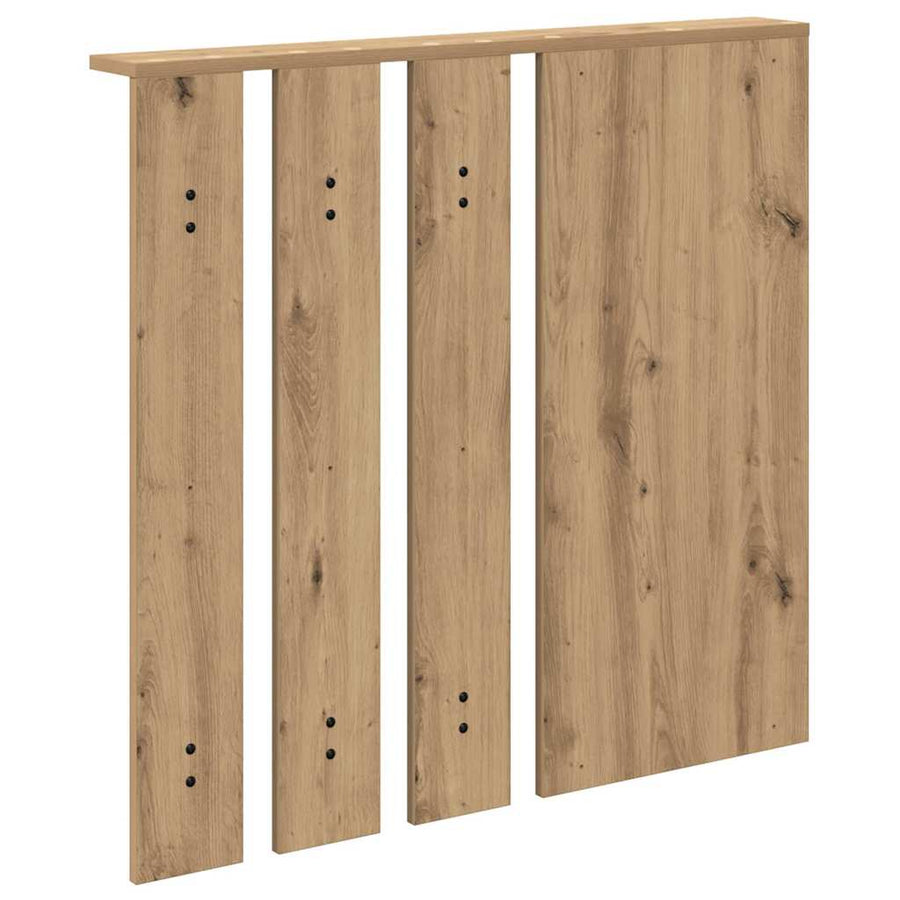 Wandgemonteerde kapstok artisanaal eikenkleurig 84 x 10 x 80 cm